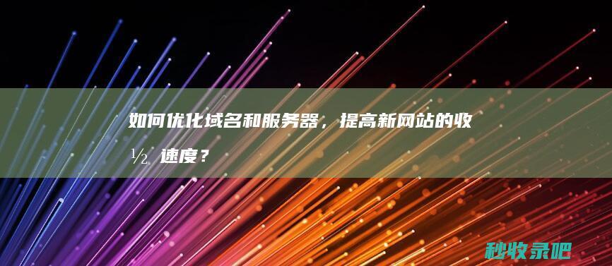 如何优化域名和服务器，提高新网站的收录速度？