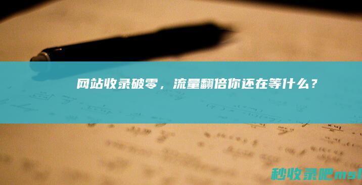 网站收录破零，流量翻倍！你还在等什么？