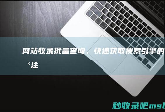 网站收录批量查询，快速获取搜索引擎的关注