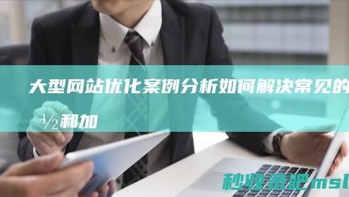 大型网站优化案例分析：如何解决常见的性能和加载问题