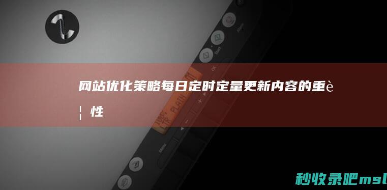 网站优化策略：每日定时定量更新内容的重要性！