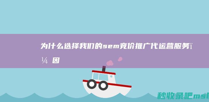 为什么选择我们的sem竞价推广代运营服务？因为专业！