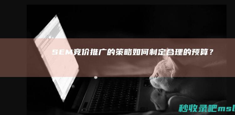 SEM竞价推广的策略：如何制定合理的预算？