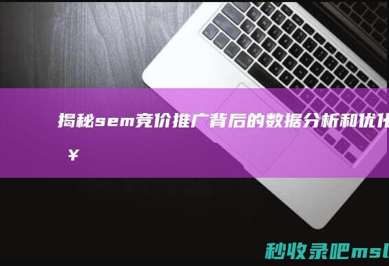 揭秘sem竞价推广背后的数据分析和优化策略！