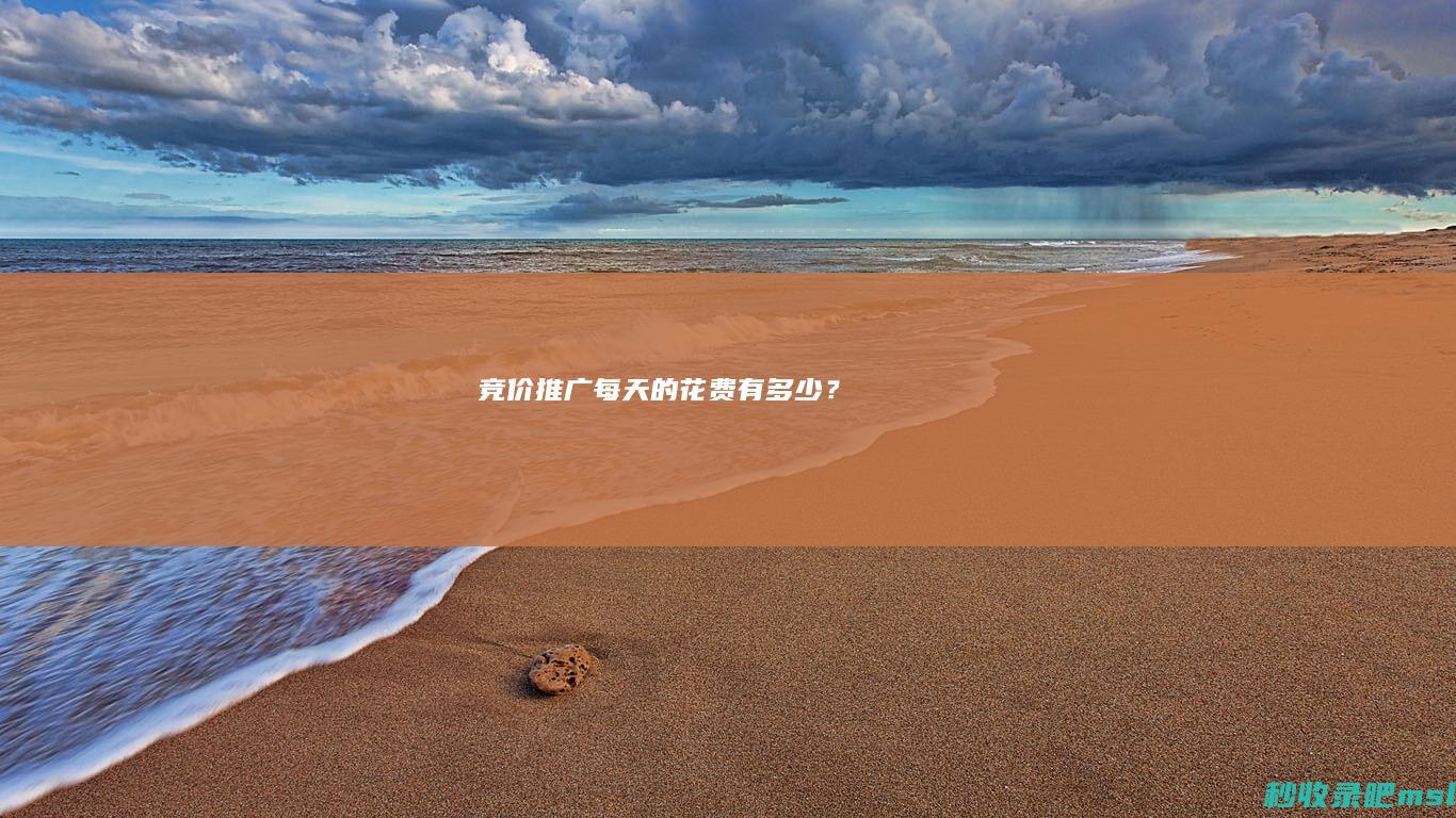 竞价推广：每天的花费有多少？