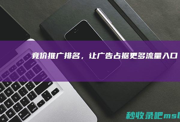 竞价推广排名，让广告占据更多流量入口！