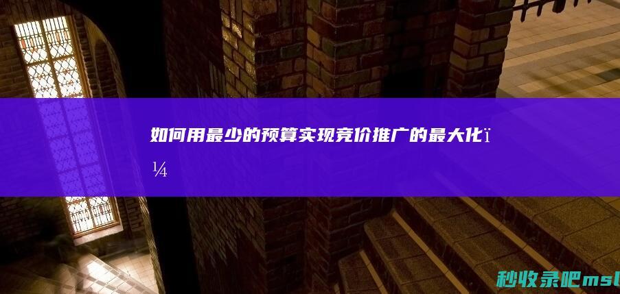 如何用最少的预算实现竞价推广的最大化？