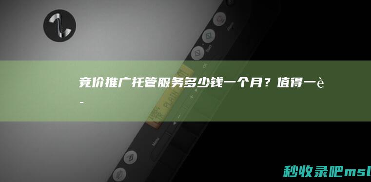 竞价推广托管服务多少钱一个月？值得一试！