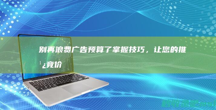 给大家讲一下▎别再浪费广告预算了！掌握技巧，让您的推广竞价费用降下来！