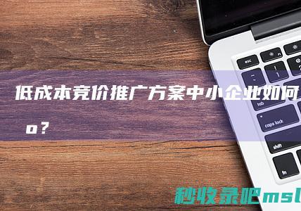 低成本竞价推广方案中小企业如何逆袭市场？