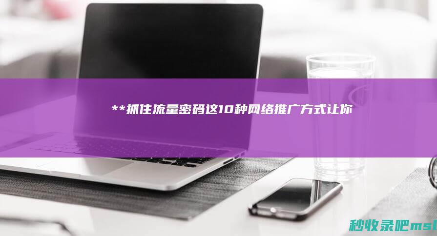 给大家解释一下▎**“抓住流量密码！这10种网络推广方式让你业绩飙升！”**