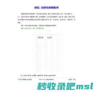 成绩云：在线学生成绩管理分析软件系统