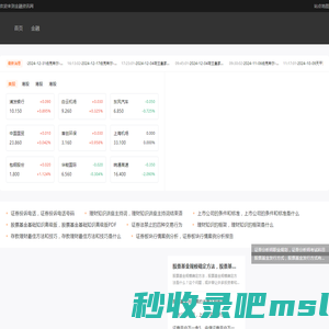 股票基金行情、证券、财经理财知识、上市公司和银行信息 - 金融资讯网