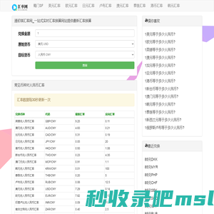 通初琪汇率网_一站式实时汇率换算网站