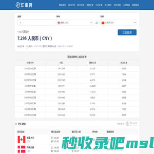 汇率换算_汇率美元换人民币_日元汇率_最新外汇牌价 - 汇率网
