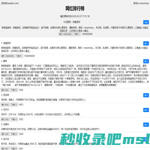 百色库网红排行榜(在线投票,实时更新)
