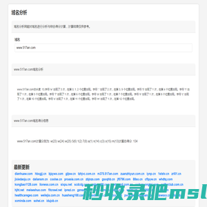 域名分析网_域名得分计算