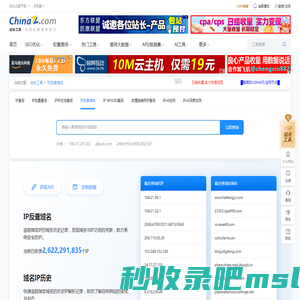 网站IP查询_IP反查域名_同IP网站查询 - 站长工具