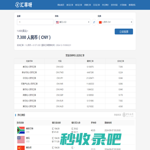 美元兑人民币汇率_美元欧元英镑最新外汇牌价_实时汇率