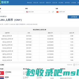 今日离岸人民币对美元汇率_实时汇率查询换算_悠蓝界